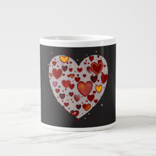 Taza De Café Gigante Corazones pequeños
