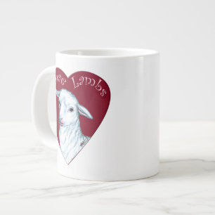 Taza De Café Gigante Corderos de Amor
