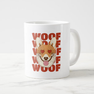 Taza De Café Gigante CORGI AMOR woof