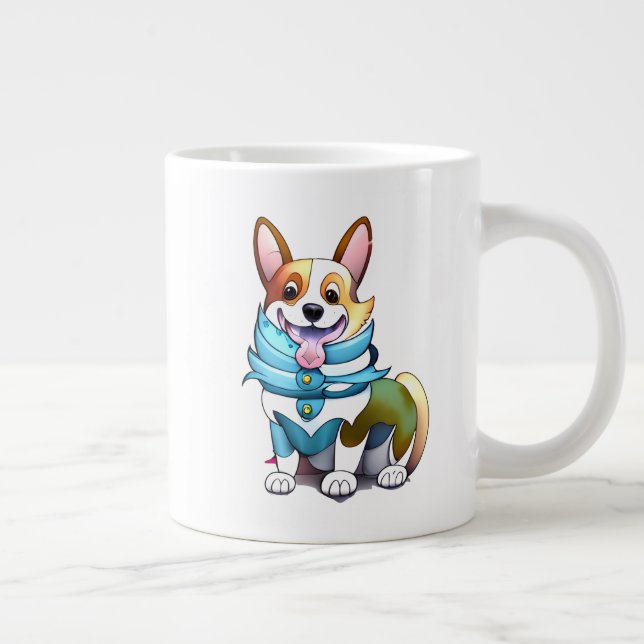 Taza De Café Gigante Corgi Naranja lindo para un ánimo positivo (Derecha)
