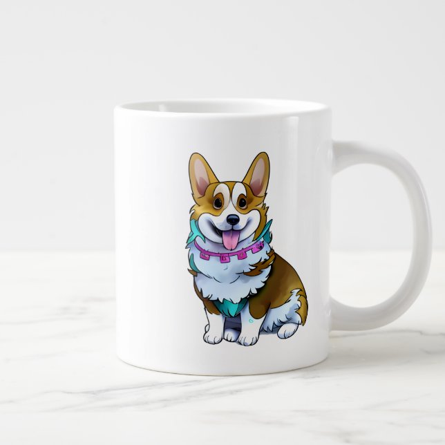 Taza De Café Gigante Corgi Naranja lindo para un ánimo positivo (Derecha)