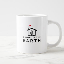 Taza De Café Gigante Coro de la pintura gigantesca del logo de la Tierr
