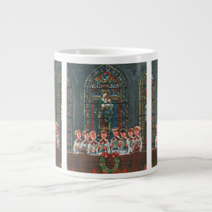 Taza De Café Gigante Coro de niños cantando en la iglesia en Navidad vi
