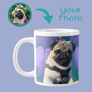 Taza De Café Gigante Cortos corazones de San Valentín adoran dos fotos 