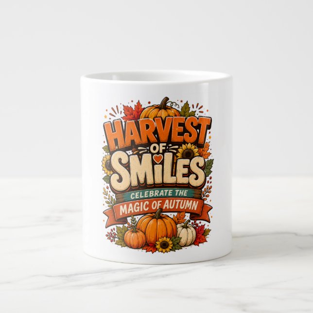 Taza De Café Gigante Cosecha de Sonrisas (Frente)