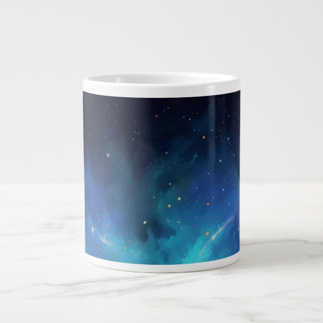 Taza De Café Gigante Cosmic Nebula Abstract Galaxy Space Art (Frente)