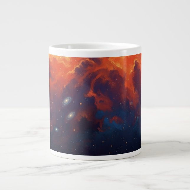Taza De Café Gigante Cosmic Nebula Abstract Galaxy Space Art (Frente)