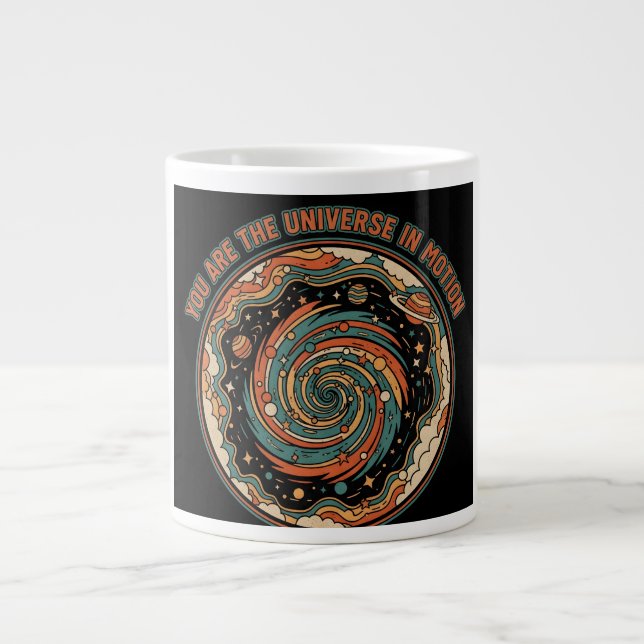 Taza De Café Gigante Cosmic Universe In Motion - Retro Aesthetic Spirit (Frente)