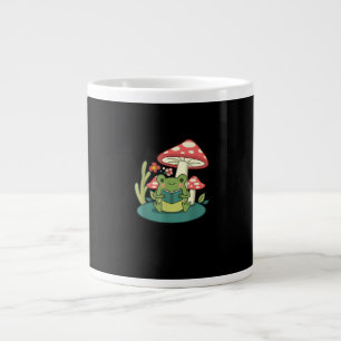 Taza De Café Gigante Cottagecore Bosque de Hongos Sapo Goblincore Micol