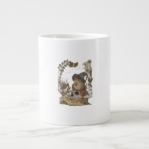 Taza De Café Gigante Cottagecore Hongo Botánico Bruja Rana Goblinc