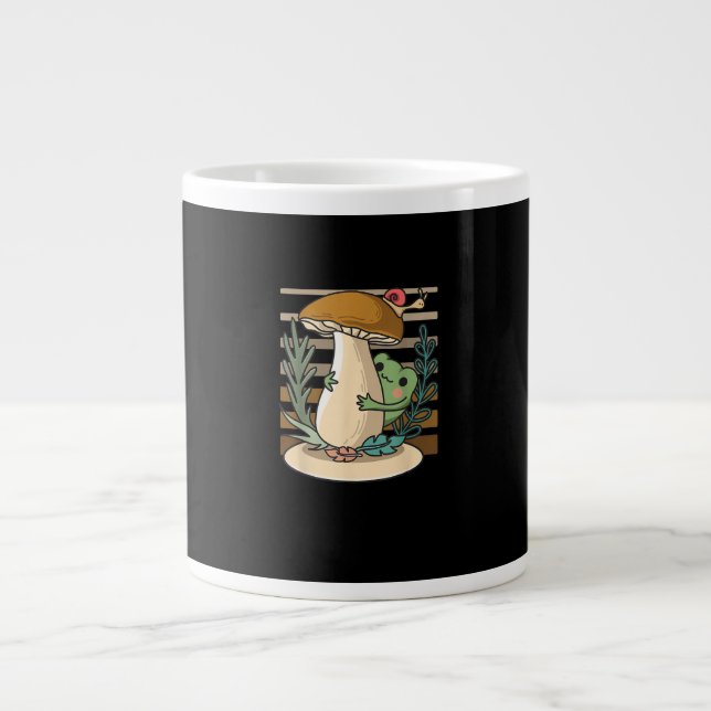 Taza De Café Gigante Cottagecore Mushroom Forest Toad Goblincore Mycolo (Frente)