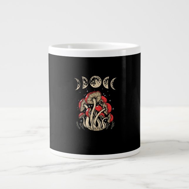 Taza De Café Gigante Cottagecore Mushrooms Academia Goblincore Aestheti (Frente)