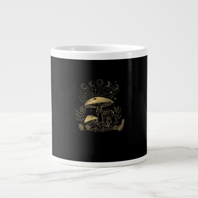Taza De Café Gigante Cottagecore Mushrooms Fungi Goblincore Aesthetic (Frente)