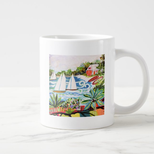 Taza De Café Gigante Cottaje Rojo de la Bahía II (Derecha)