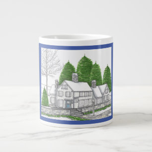 Taza De Café Gigante Country Inn Winter Soltice Jumbo Mug con azul