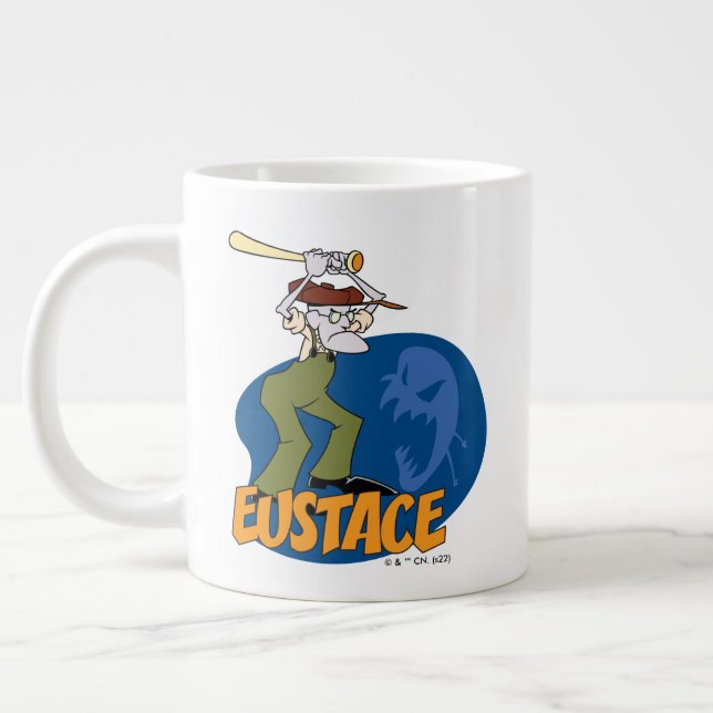 Taza De Café Gigante Courage the Cowardly Dog | Eustace Graphic (Izquierda)