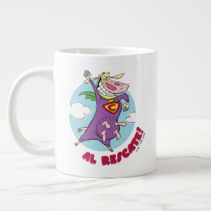 Taza De Café Gigante Cow and Chicken Super Cow Al Rescate!