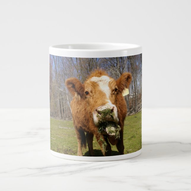 Taza De Café Gigante Cow Jumbo Mug (Frente)