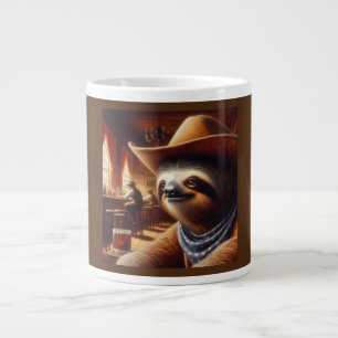 Taza De Café Gigante Cowboy Sloth en Saloon
