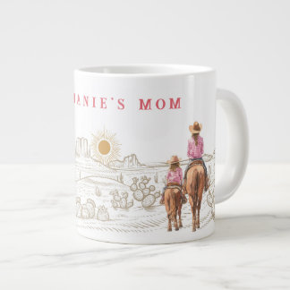 Taza De Café Gigante CowGirls Mom and daughter Gift 20oz