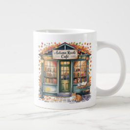 Taza De Café Gigante Cozy Autumn Book Café Mug — Open Book & Lantern