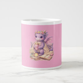 Taza De Café Gigante Cozy Bookish Mom Dragon Coffee Mug