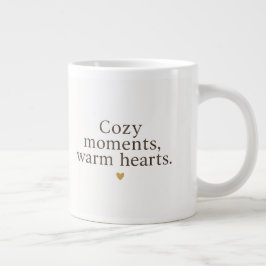 Taza De Café Gigante Cozy Moments, Warm Hearts | Minimalist Christmas