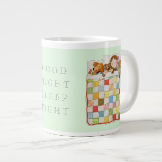 Taza De Café Gigante COZY QUILT Big Mug - Verde (Derecha)