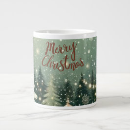 Taza De Café Gigante Cozy Winter Forest "Merry Christmas" Mug