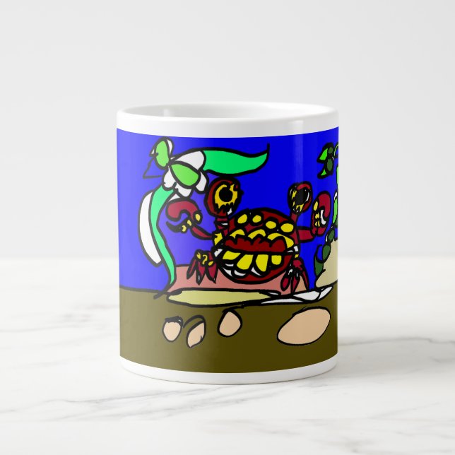 Taza De Café Gigante Crab art (Frente)