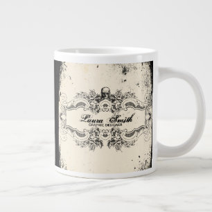 Taza De Café Gigante Cráneo de Victorian
