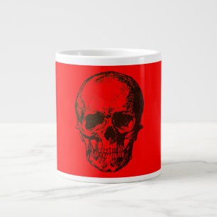 Taza De Café Gigante Cráneo Fantasía Pop Art Rock Punk Heavy Metalizado