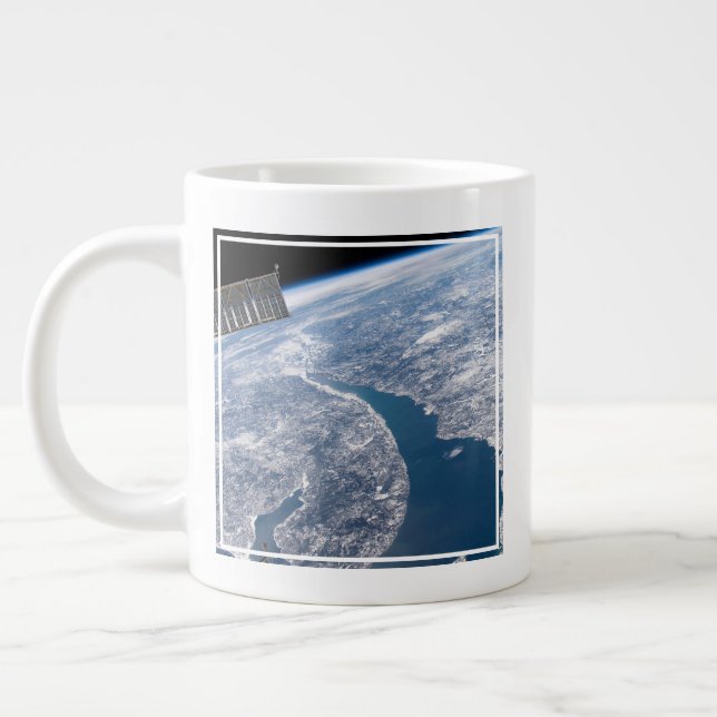 Taza De Café Gigante Cráter Manicouagan Y El Río St. Lawrence (Izquierda)