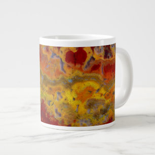 Taza De Café Gigante Crayloa jasper rojo y amarillo