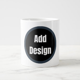 Taza De Café Gigante Crea tu propio azul gris oscuro personalizado