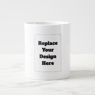Taza De Café Gigante Crea tu propio blanco
