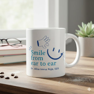 Taza De Café Gigante Crea tu propio cielo azul denim azul personal 