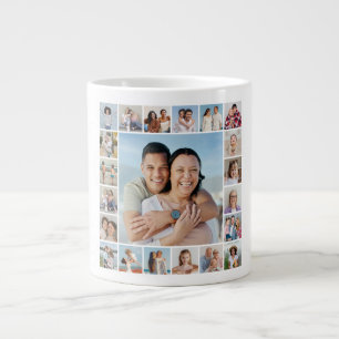 Taza De Café Gigante Crea tu propio collage de 21 fotos