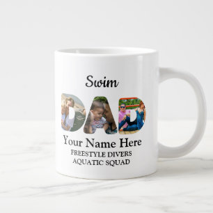 Taza De Café Gigante Crea tu propio collage de fotos de papá deportivo