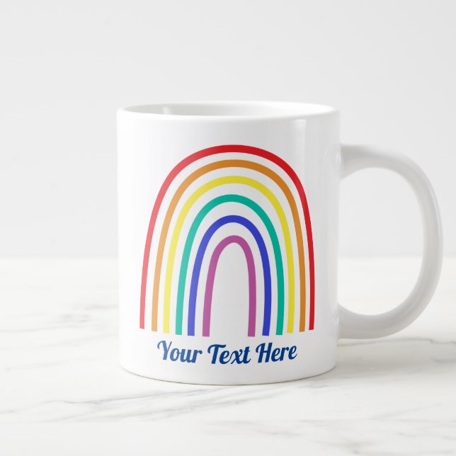 Taza De Café Gigante Crea tu propio profesor moderno de arcoiris (Derecha)