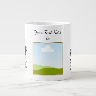 Taza De Café Gigante Crea tu propio texto de plantilla personalizada
