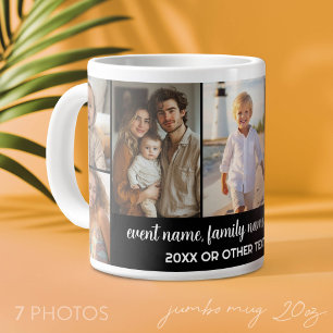 Taza De Café Gigante Crea un collage de fotos personalizado con 7 fotos