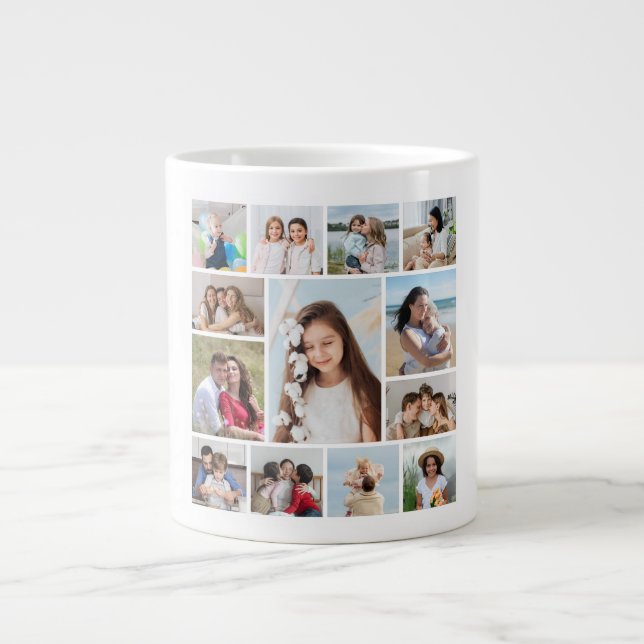Taza De Café Gigante Crear su propio Collage de fotos de 13 (Frente)
