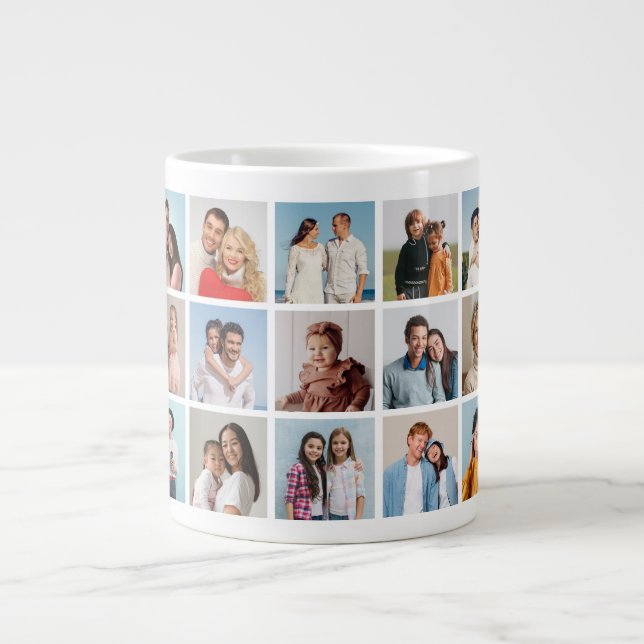 Taza De Café Gigante Crear su propio Collage de fotos de 15 (Frente)