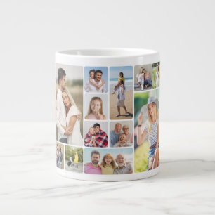 Taza De Café Gigante Crear su propio Collage de fotos de esquinas redon