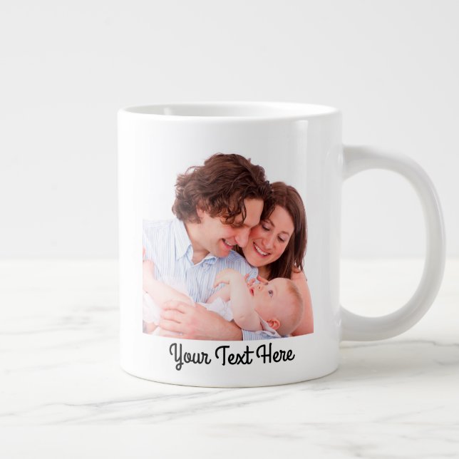 Taza De Café Gigante Crear su propio texto y foto personalizados (Derecha)