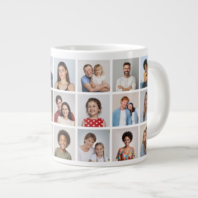 Taza De Café Gigante Create Your Own 21 Photo Collage  (Derecha)