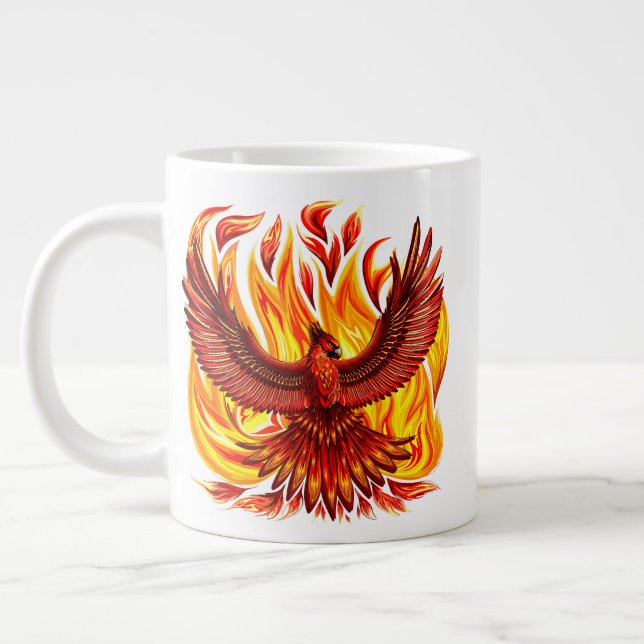 Taza De Café Gigante Creatura mitológica inmortal de Phoenix (Izquierda)