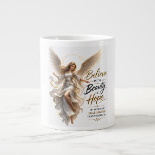Taza De Café Gigante Cree Belleza Esperanza Ángel Cita Inspiradora ..