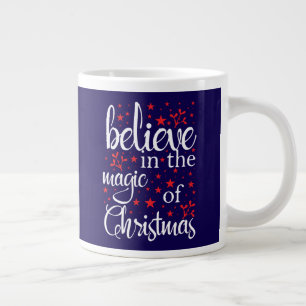 Taza De Café Gigante Cree en la Magia de la Navidad